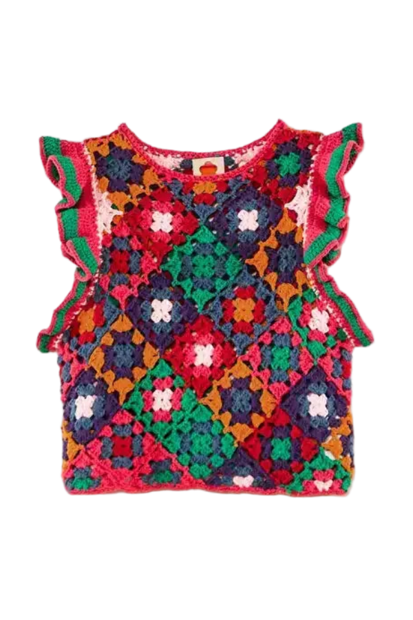 Crochet Square Vest by Farm Rio