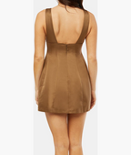 Satin V Neck Mini by WeWoreWhat