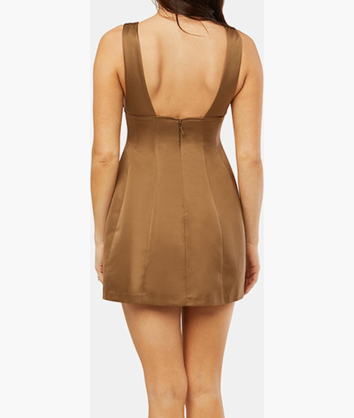 Satin V Neck Mini by WeWoreWhat