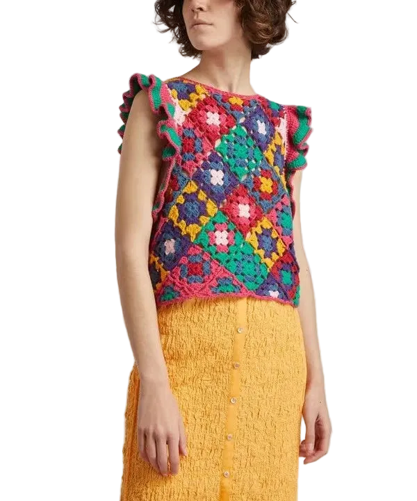Crochet Square Vest by Farm Rio